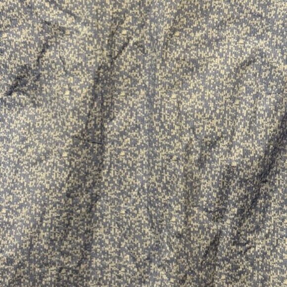 Retro Printed twist-back dress, blue and white digital graphic print Shift Dress - Picture 15 of 16